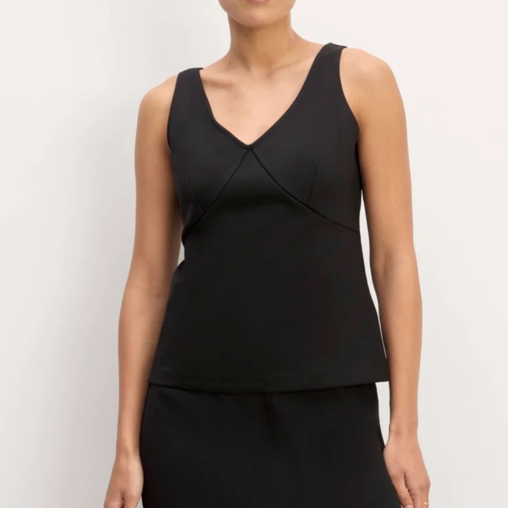 Nwt Everlane The Dream V-Neck Tank In Black Size M